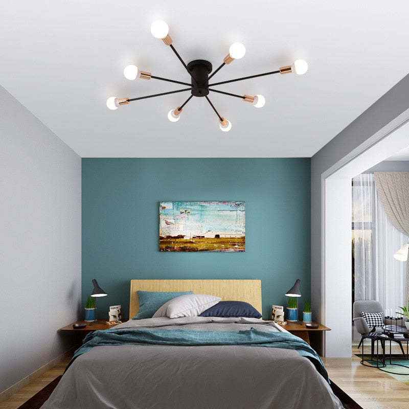 Dimmable Multi Head LED Flush Mount Ceiling Light 6 8 10 Heads